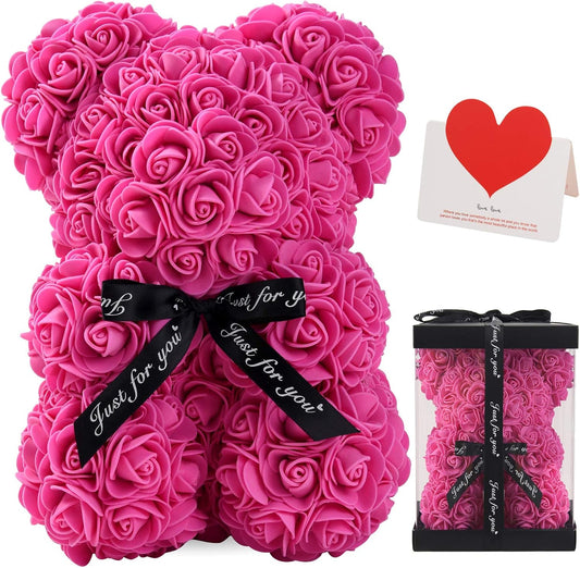 LINKLO Rose Bear Rose Teddy Bear